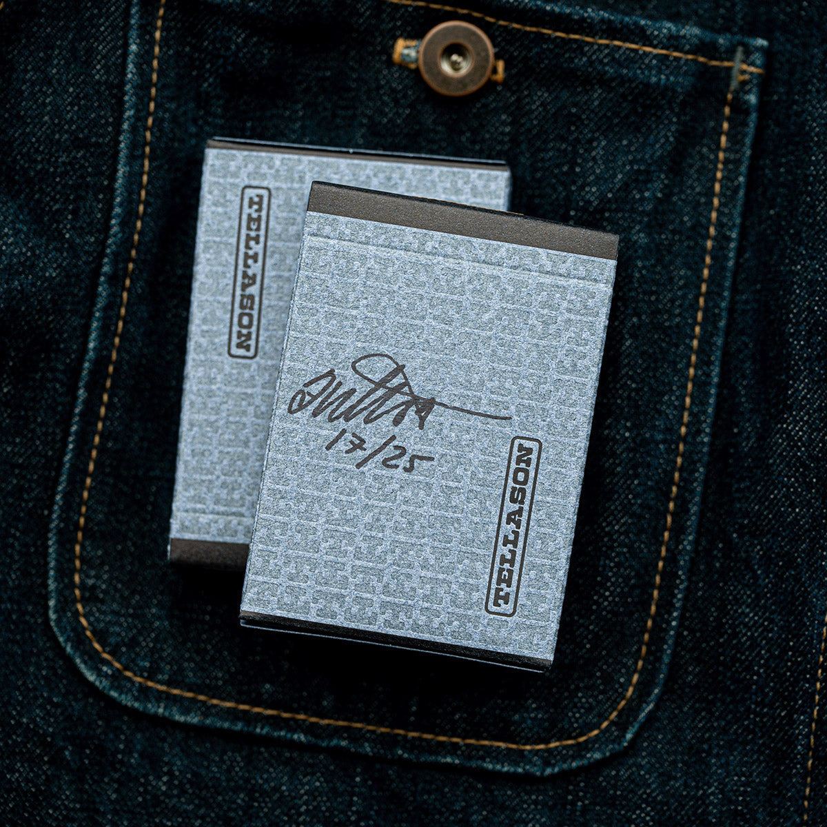 SIGNED LIMITED EDITION AP Tellason Jeans Playing Cards With Denim Box