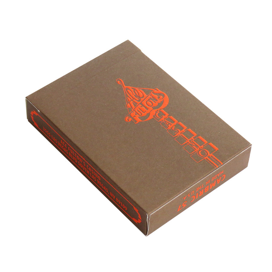 casino tobacco Ace Fulton's Casino Playing Cards - Tobacco Brown