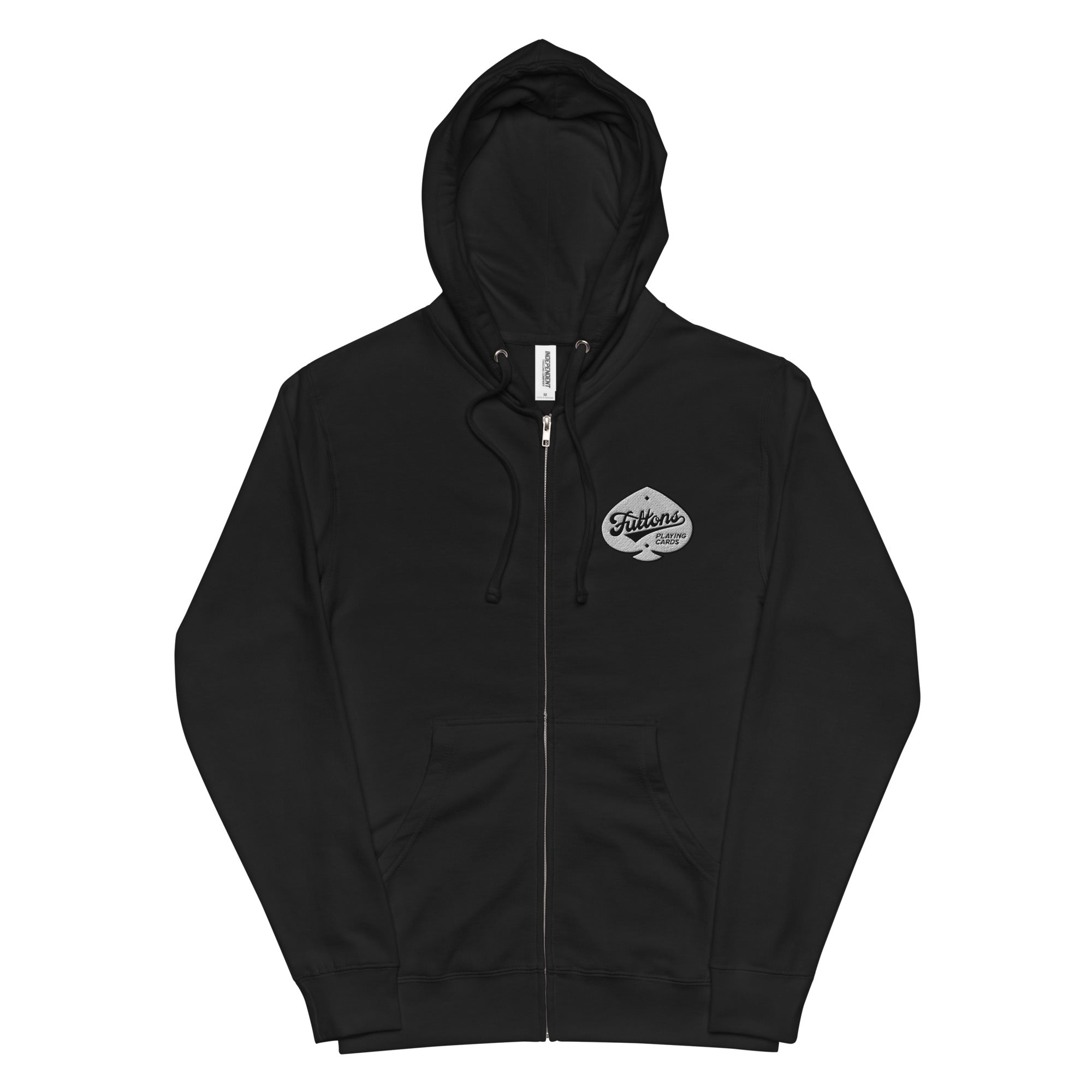 Fulton's Playing Cards Embroidered Zip Up Hoodie