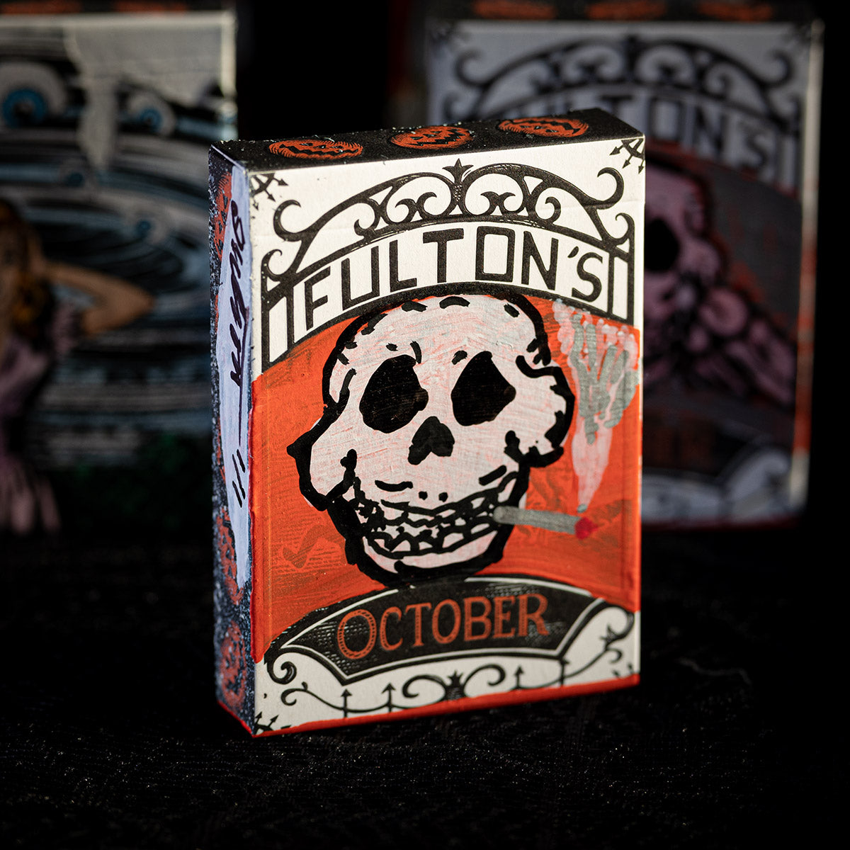 OCTOBER 1/1 HAND PAINTED SMOKING SKULL