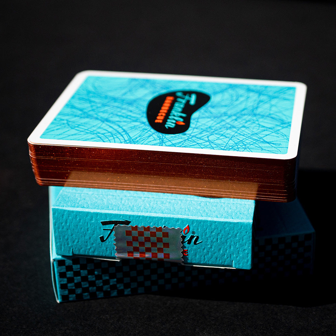 ORANGE GILDED LIMITED EDITION FRANKLIN BBQ OFFICIAL PLAYING CARDS