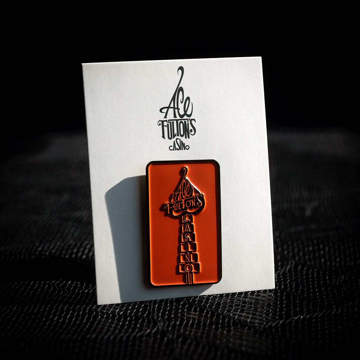 ACE FULTONS CASINO SIGN ENAMEL PIN