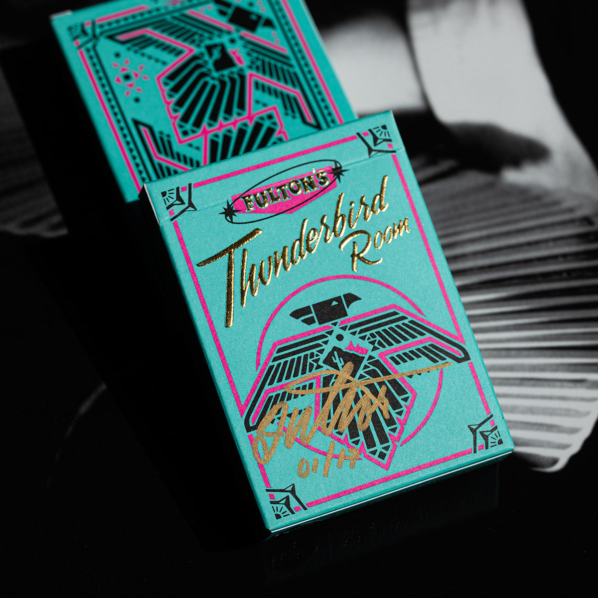 FULTON'S THUNDERBIRD ROOM TURQUOISE SIGNED AP