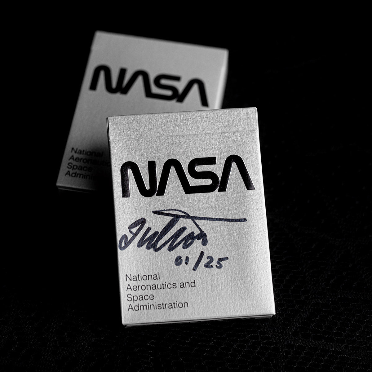 LIMITED SIGNED ARTIST PROOF AP SILVER FOIL NASA WORM PLAYING CARDS