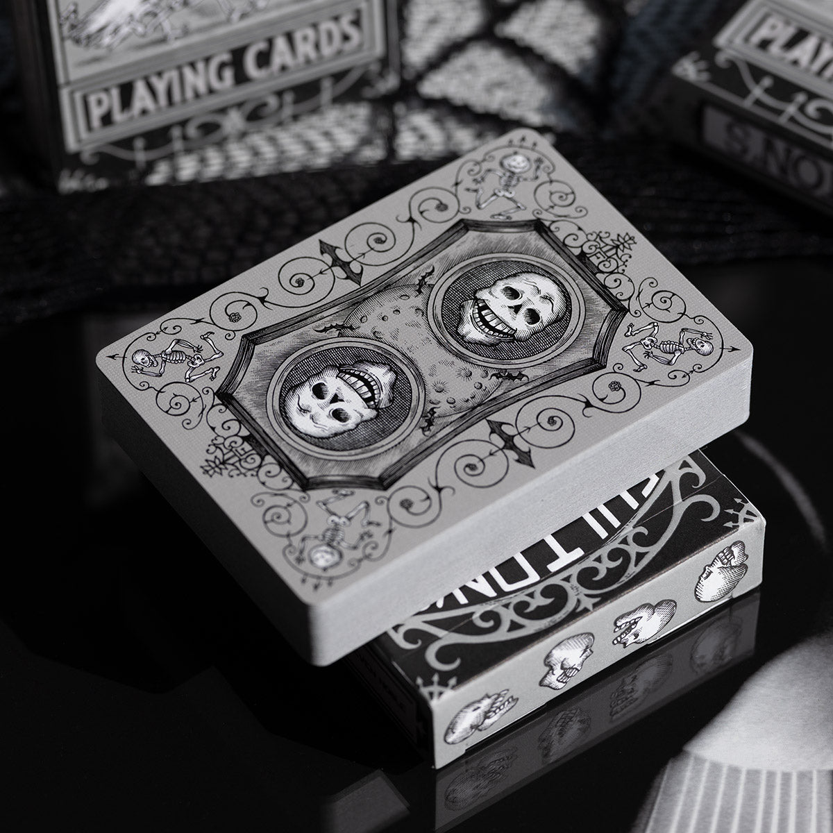 FULTONS OCTOBER TOMBSTONE GREY PLAYING CARDS – Fulton's