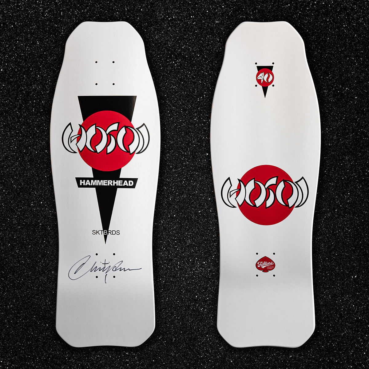 HOSOI HAMMERHEAD 40th ANNIVERSARY PEARL SKATEBOARD DECK SIGNED