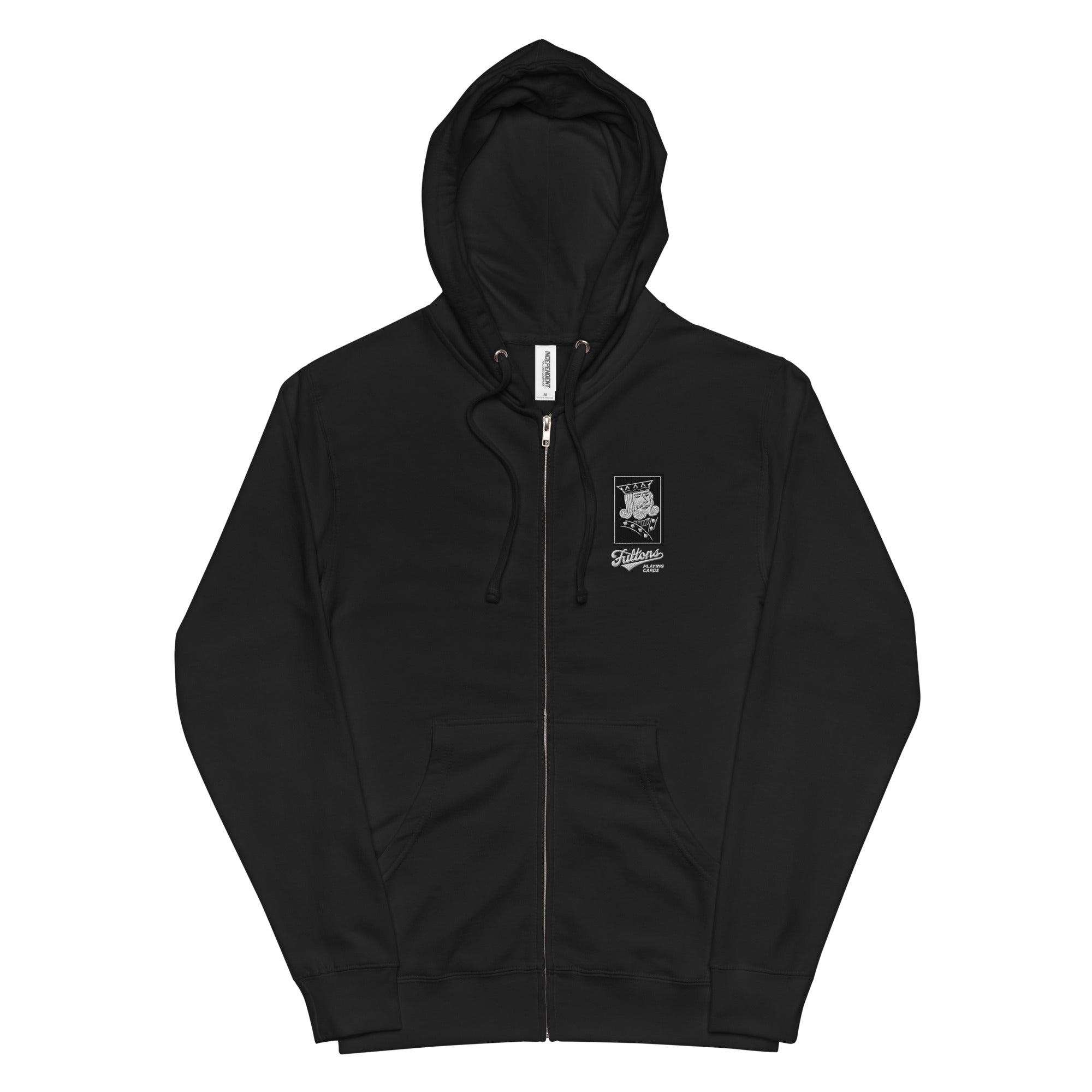 Fulton's King Emblem Embroidered Zip Up Hoodie